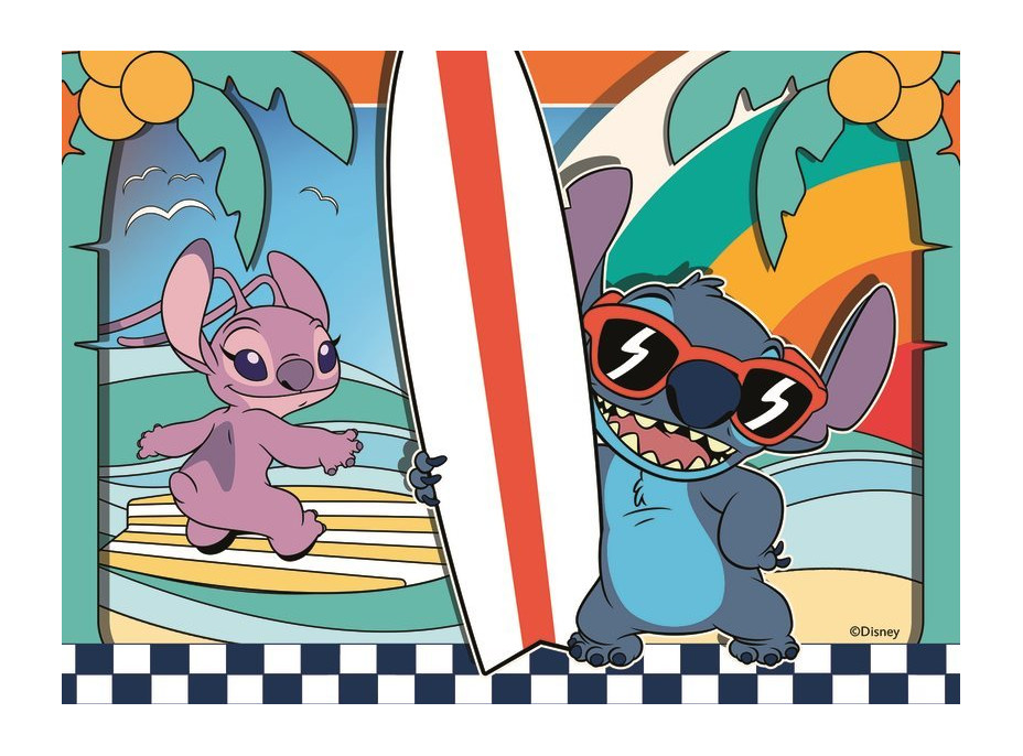 RAVENSBURGER Puzzle Disney: Stitch: Zábavné aktivity 4v1 (12,16,20,24 dielikov)