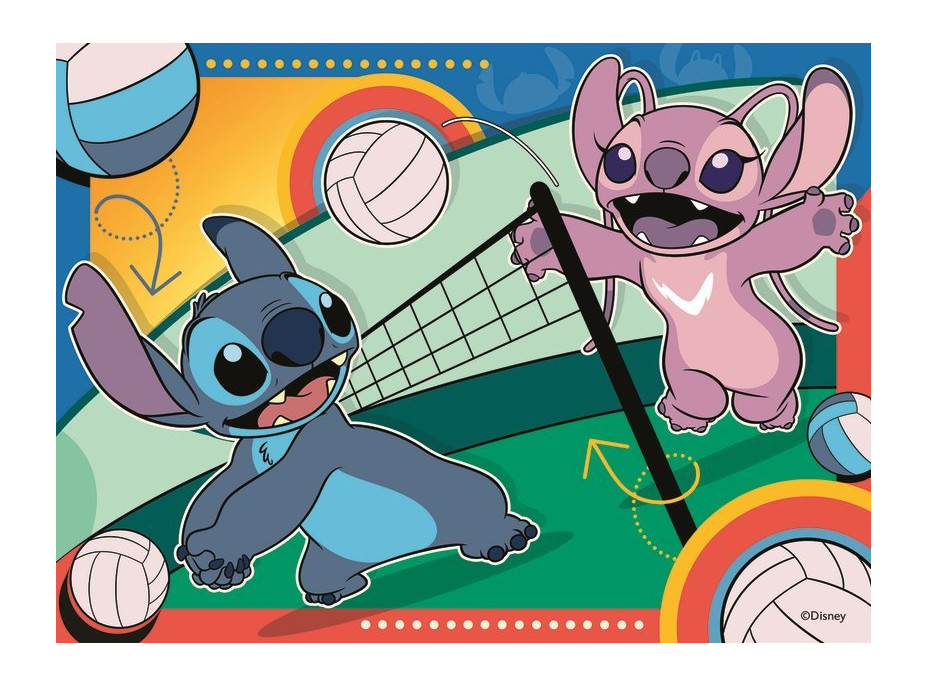 RAVENSBURGER Puzzle Disney: Stitch: Zábavné aktivity 4v1 (12,16,20,24 dielikov)