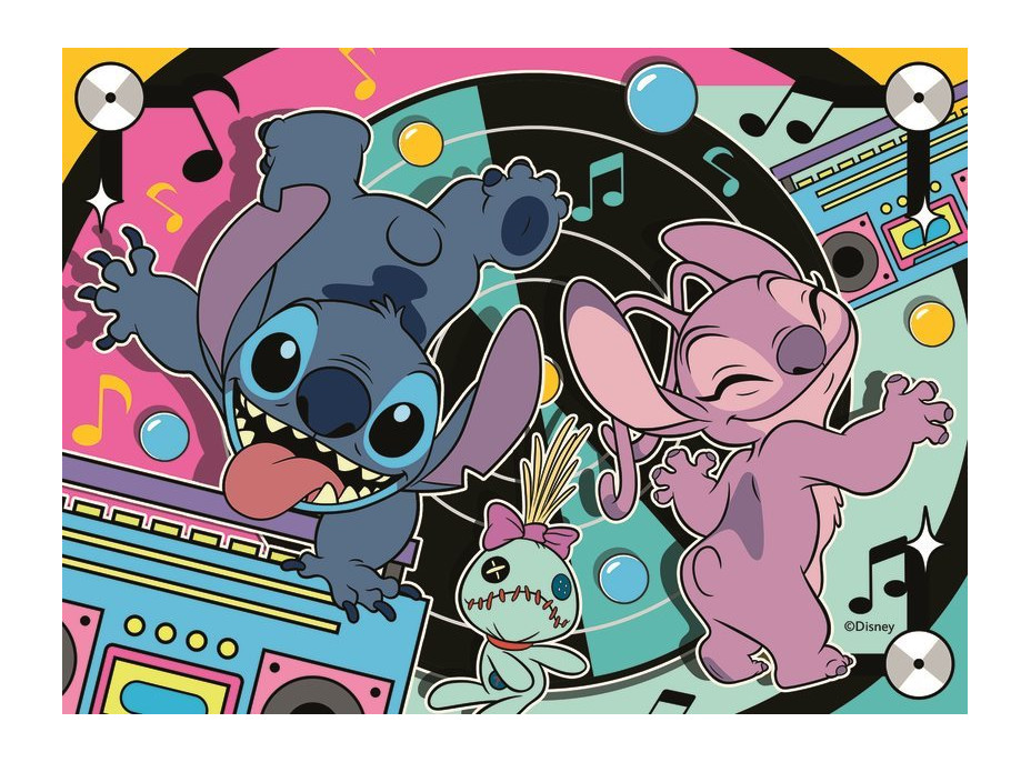 RAVENSBURGER Puzzle Disney: Stitch: Zábavné aktivity 4v1 (12,16,20,24 dielikov)