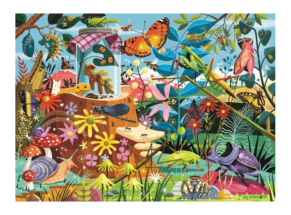 RAVENSBURGER Puzzle Záhradné dobrodružstvo s chrobáčikmi 60 dielikov