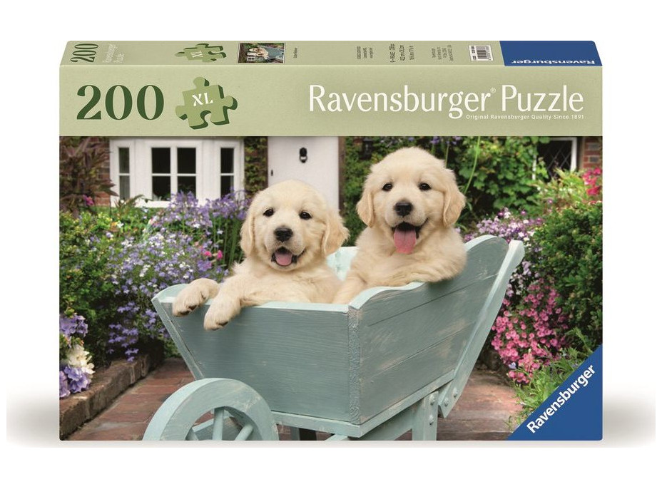 RAVENSBURGER Puzzle Zlatí retrieveri 200 dielikov