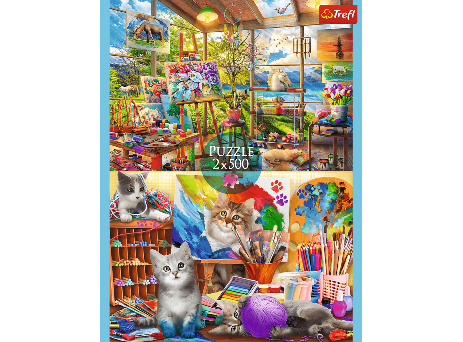 TREFL Puzzle Umenie maľovanie 2x500 dielikov