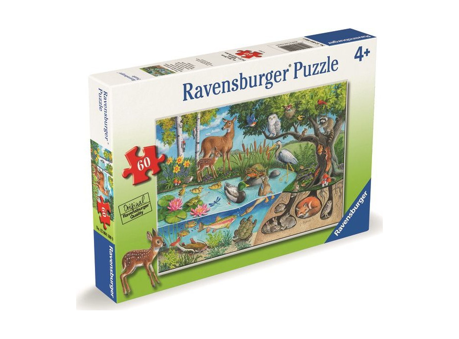 RAVENSBURGER Puzzle Zvieratá na zemi i pod ňou – tajomstvo prírody 60 dielikov