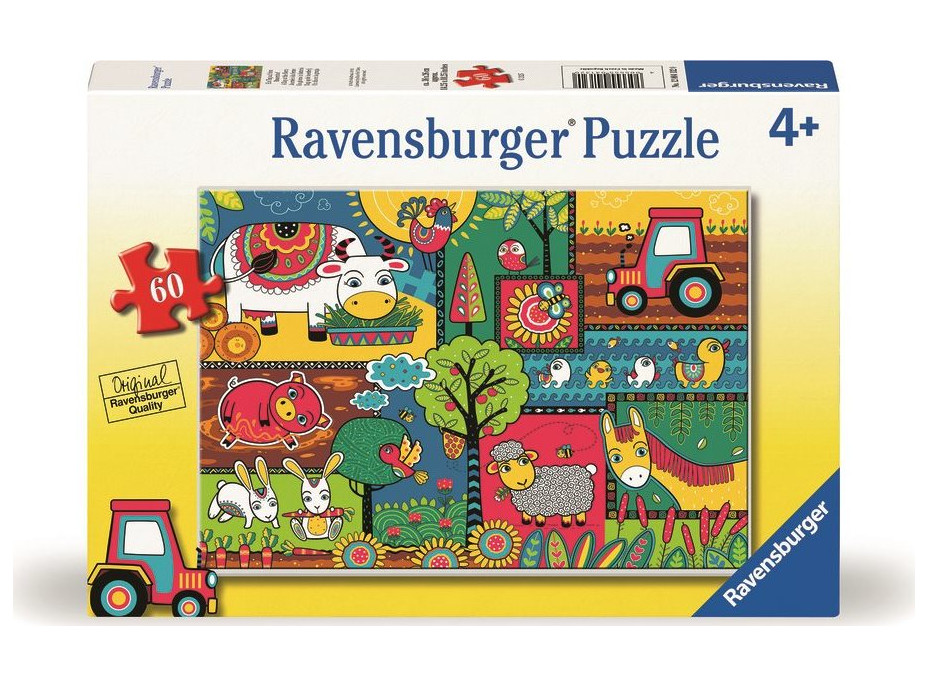 RAVENSBURGER Puzzle Deň na farme 60 dielikov