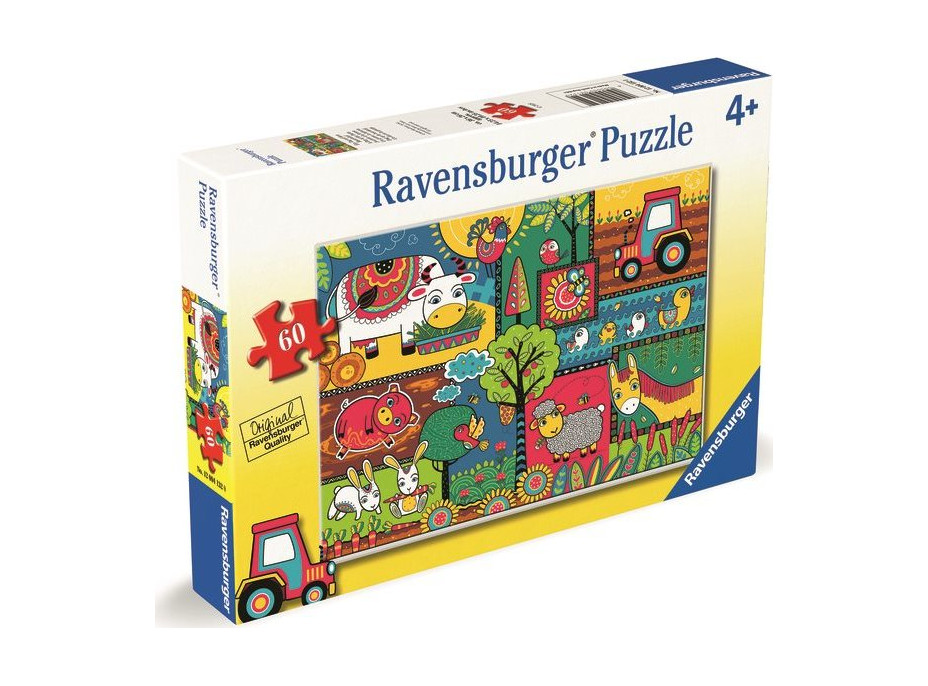 RAVENSBURGER Puzzle Deň na farme 60 dielikov