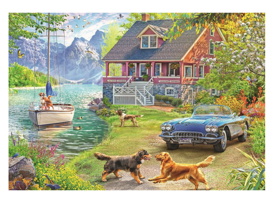 RAVENSBURGER Puzzle Leto pri jazere 200 dielikov