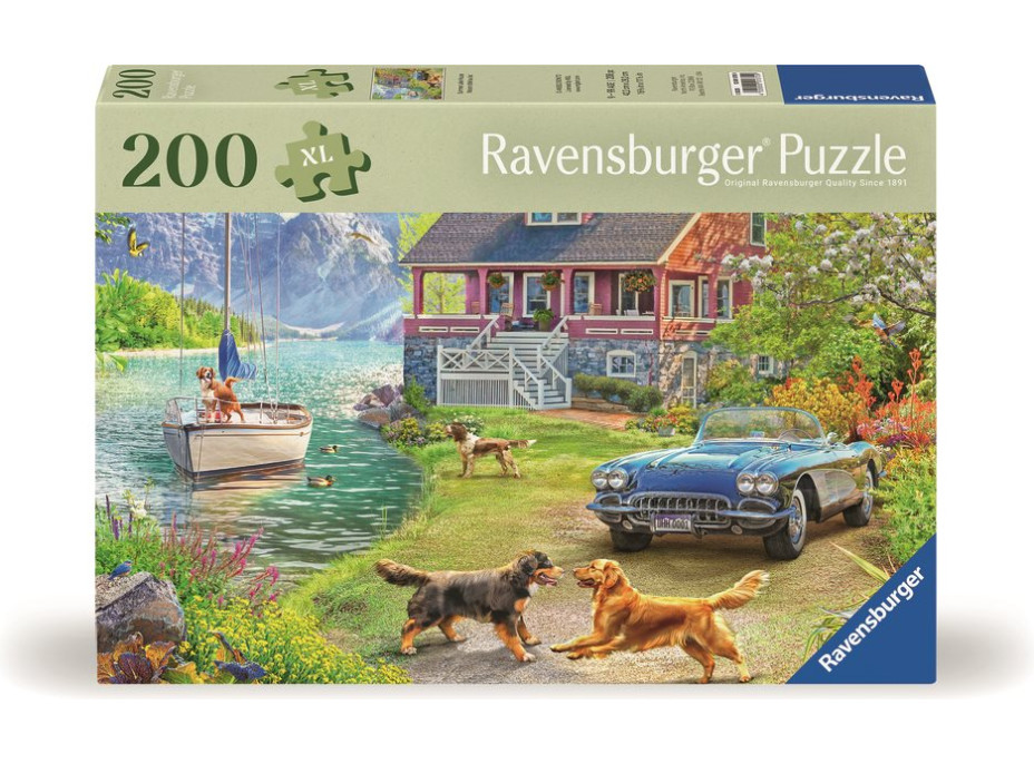 RAVENSBURGER Puzzle Leto pri jazere 200 dielikov