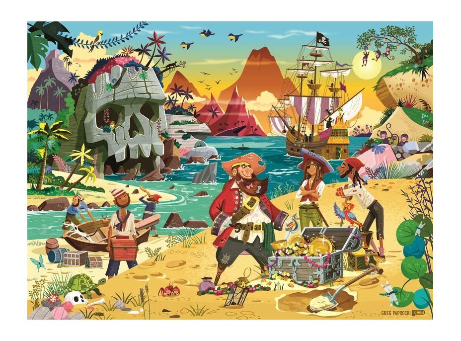 RAVENSBURGER Puzzle Dobrodružstvo pirátov XXL 100 dielikov