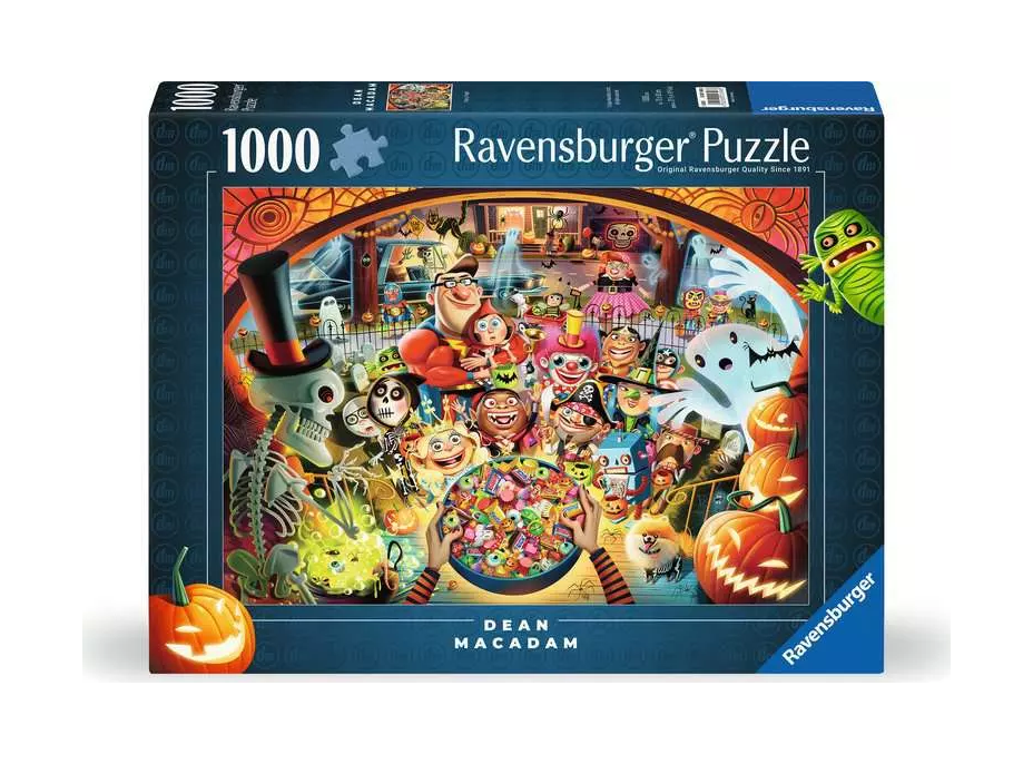 RAVENSBURGER Puzzle Halloweenské koledovanie 1000 dielikov