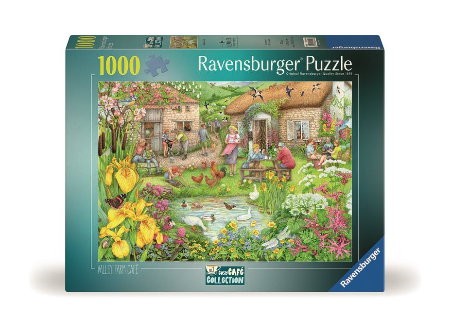 RAVENSBURGER Puzzle Farmárska kaviareň v údolí 1000 dielikov