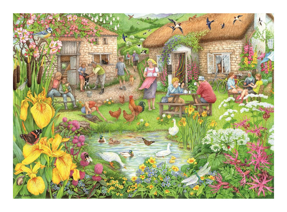 RAVENSBURGER Puzzle Farmárska kaviareň v údolí 1000 dielikov