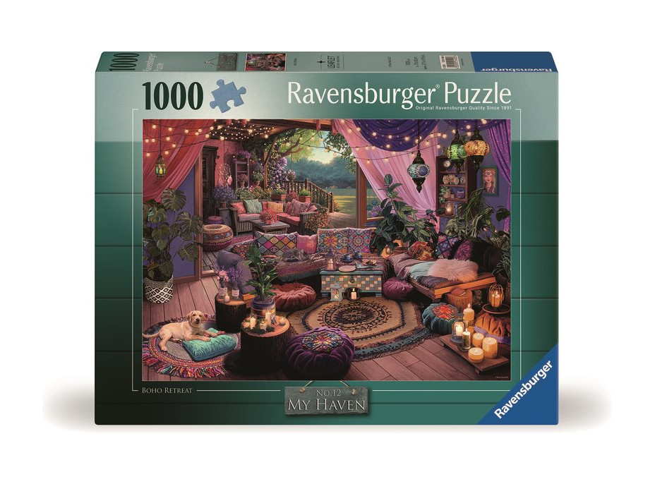 RAVENSBURGER Puzzle Moje útulné boho útočisko 1000 dielikov