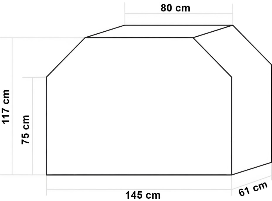 Ochranný obal na gril GODIN L 145x117x61 cm