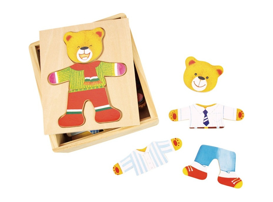 Bigjigs Toys Oblékací puzzle Pán medveď