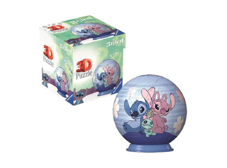 RAVENSBURGER 3D Puzzleball Disney: Stitch - Stich & Angel 54 dielikov