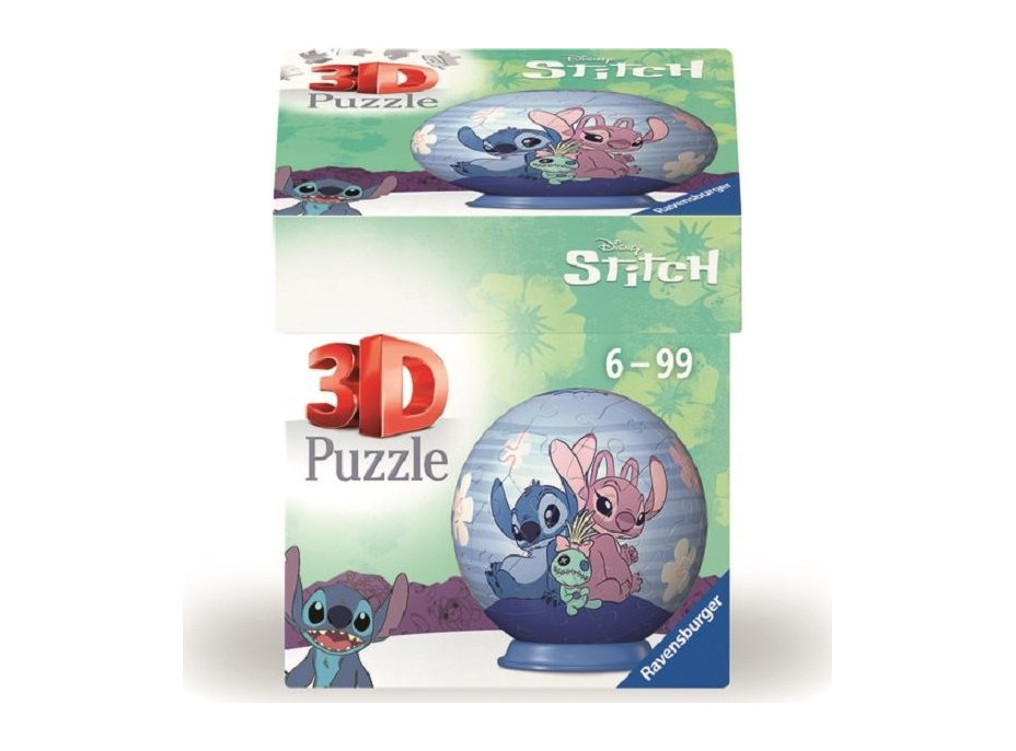 RAVENSBURGER 3D Puzzleball Disney: Stitch - Stich & Angel 54 dielikov