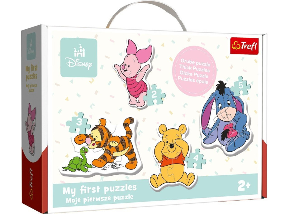 TREFL Baby puzzle Disney: Medvedík Pú 4v1 (2,3,4,5 dielikov)