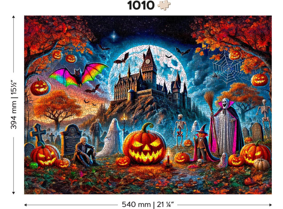 WOODEN CITY Drevené puzzle Halloweenska tekvica 1010 dielikov