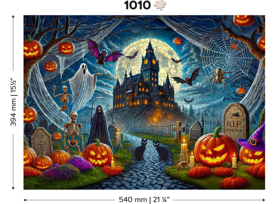 WOODEN CITY Drevené puzzle Halloweensky hrad 1010 dielikov