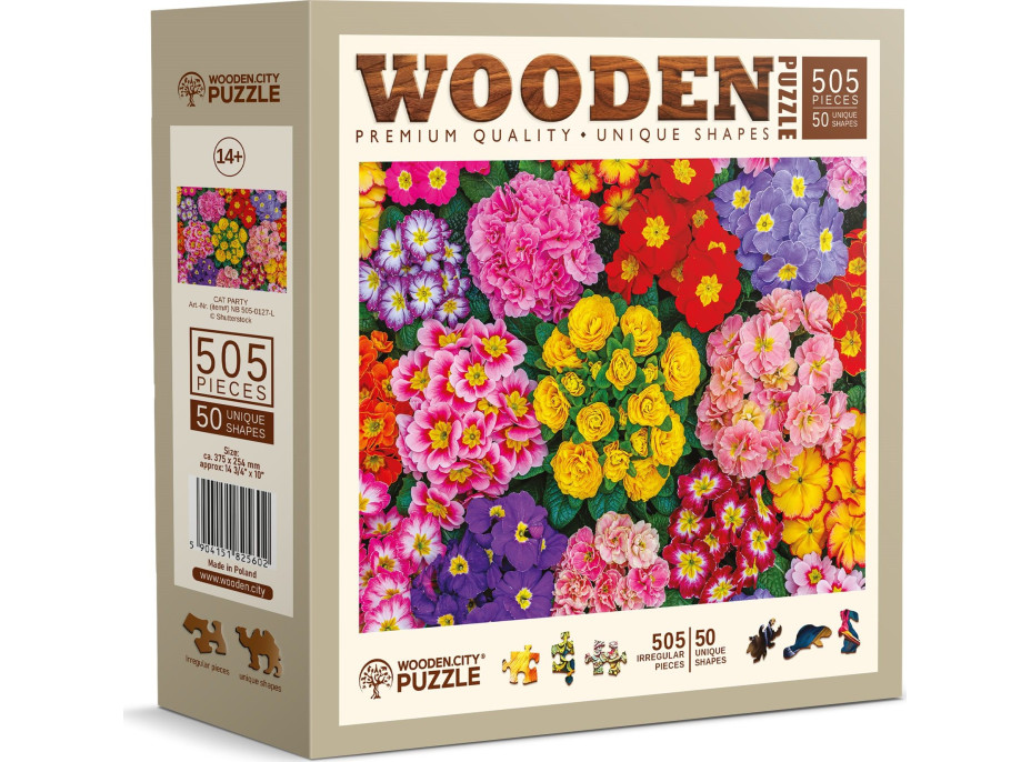 WOODEN CITY Drevené puzzle Kvitnúce kvety 505 dielikov