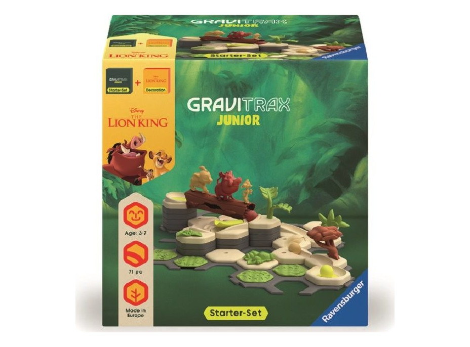 RAVENSBURGER GraviTrax Junior Bundle: Štartovacia sada Štart + Disney: Leví kráľ