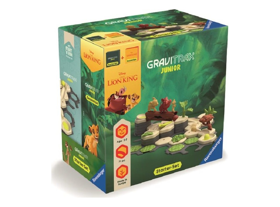 RAVENSBURGER GraviTrax Junior Bundle: Štartovacia sada Štart + Disney: Leví kráľ