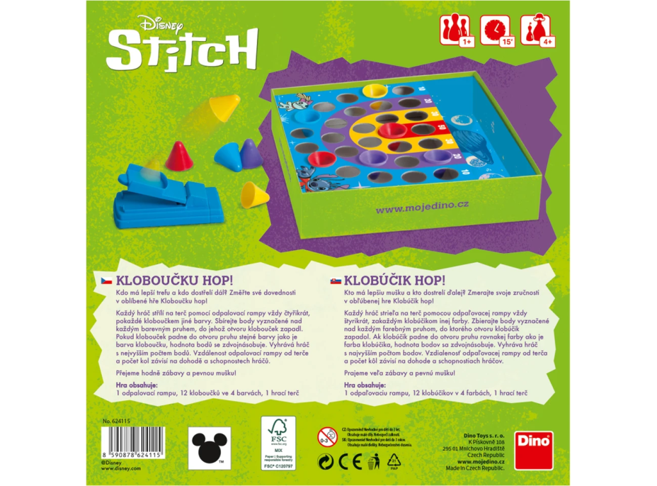 DINO Hra Klobúčika, hop - Stitch