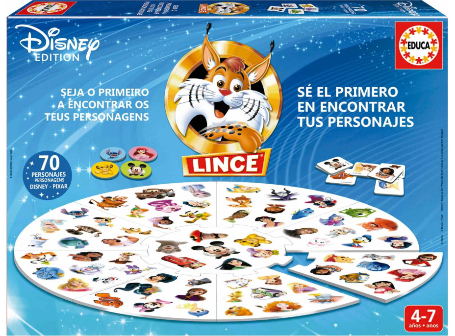 EDUCA Hra Lynx - Disney 100, 70 obrázkov