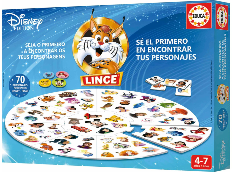 EDUCA Hra Lynx - Disney 100, 70 obrázkov