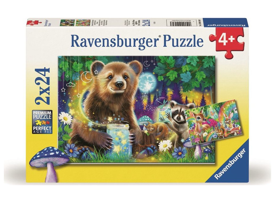 RAVENSBURGER Puzzle Kamaráti z kúzelného lesa 2x24 dielikov