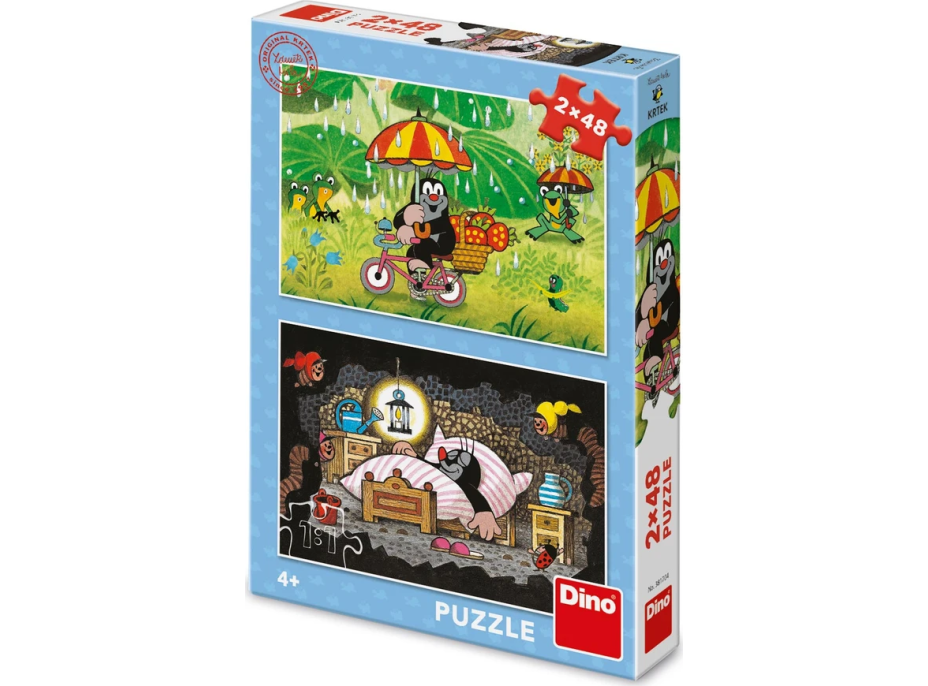 DINO Puzzle Krtko: Krtkov deň 2x48 dielikov