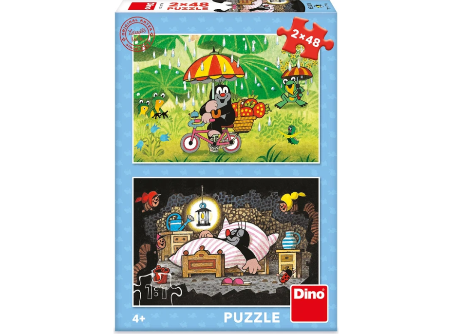 DINO Puzzle Krtko: Krtkov deň 2x48 dielikov