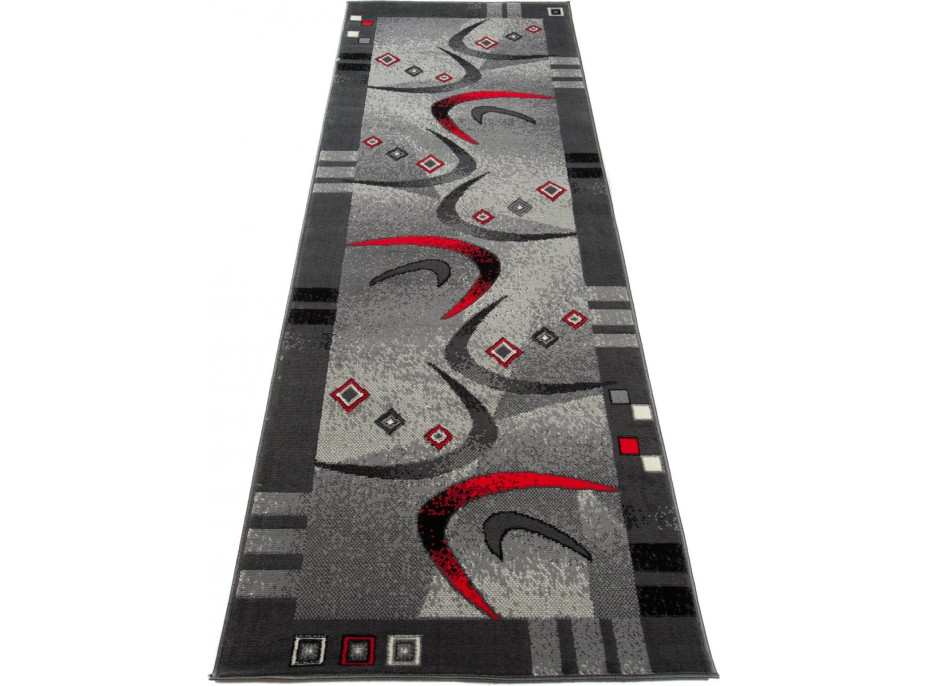 Behúň TAPIS Modern - šedý/červený