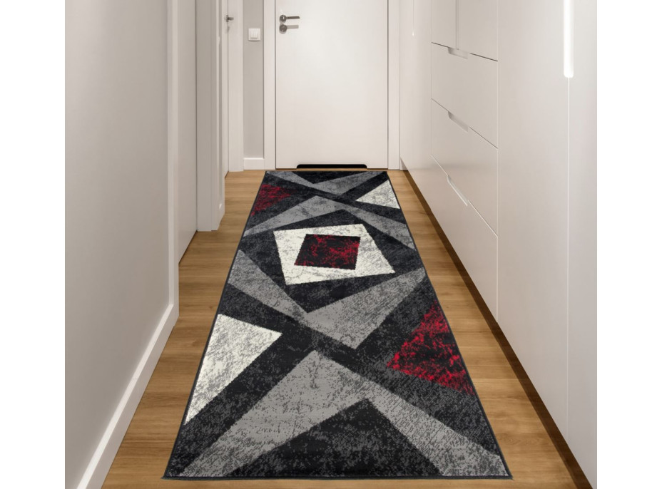 Behúň TAPIS Vertigo - čevený/sivý