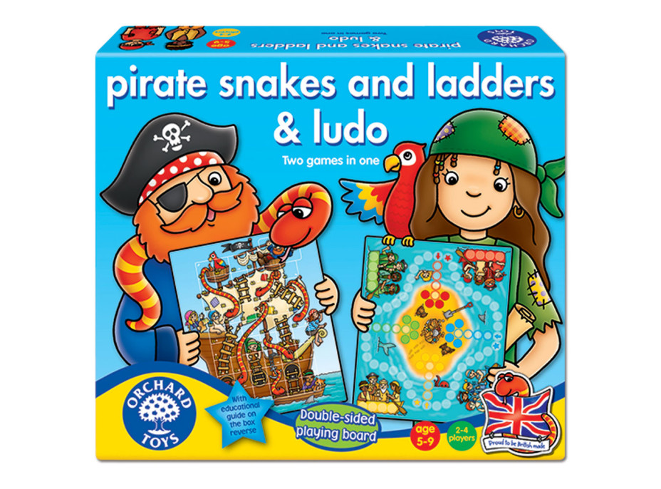 Spoločenská hra Pirátske rebríky a hady & pirátske Človeče nehnevaj sa!