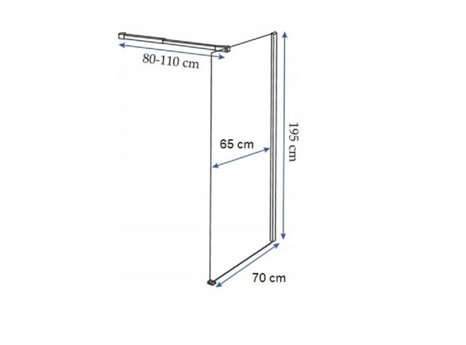 Kúpeľňová pevná zástena MAXMAX Rea AERO 70 cm