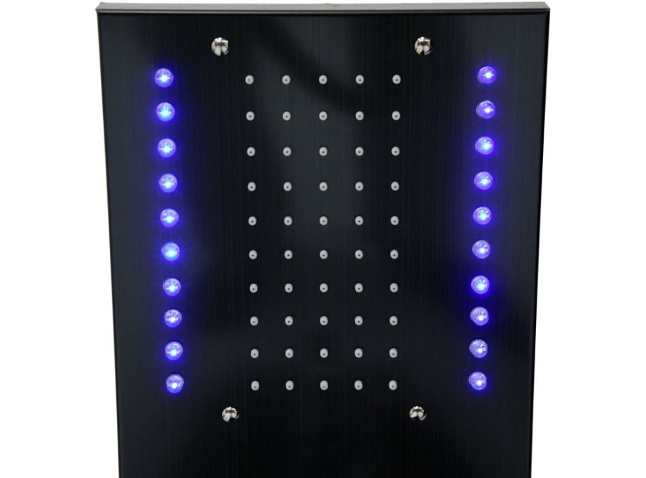 Sprchový panel STELLA LED 4v1 - s výtokom do vane - čierny