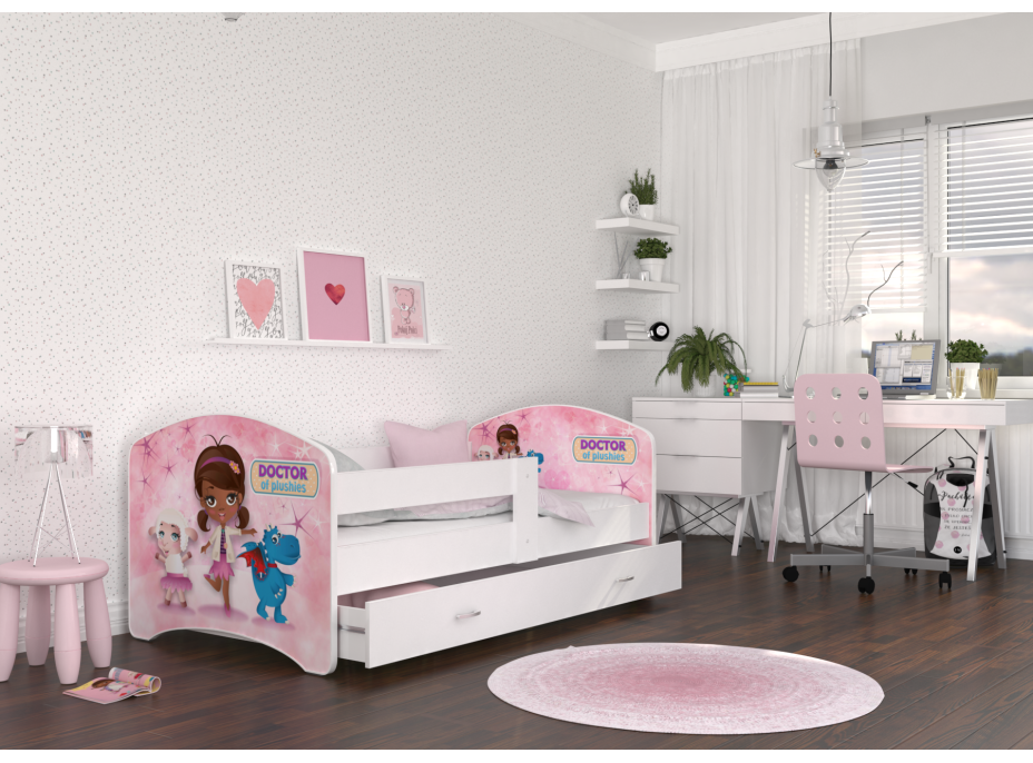 Detská posteľ LUCY so zásuvkou - 180x80 cm - DOCTOR OF plushies