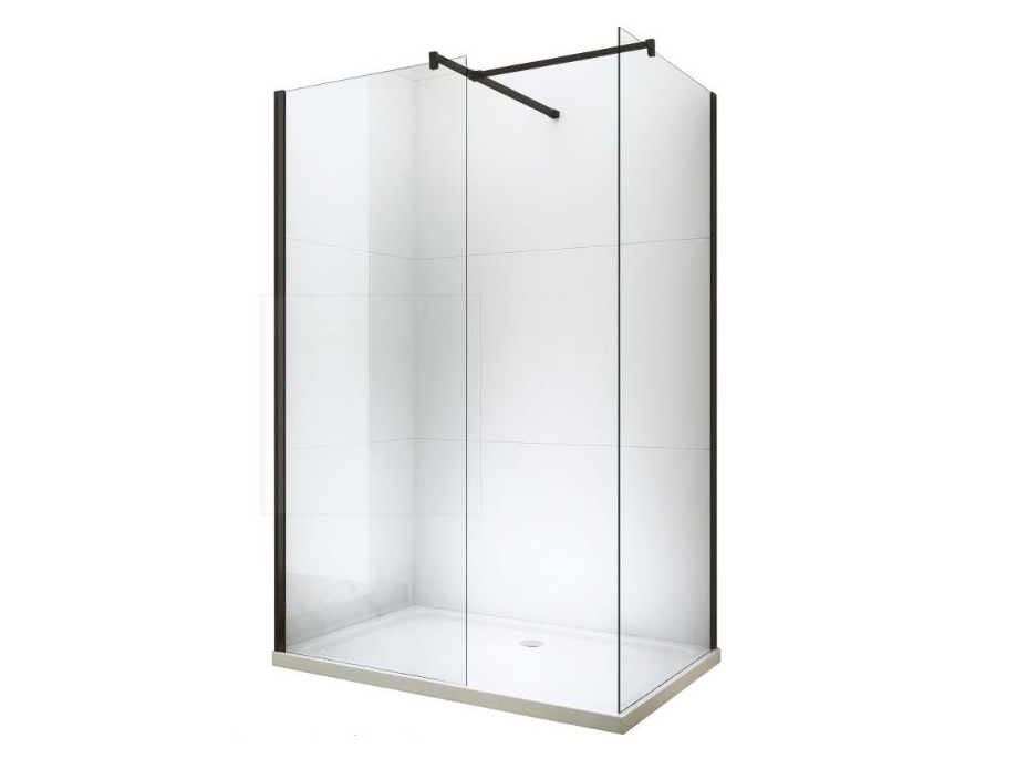 Sprchovací kút maxmax WALK-IN 70x120 cm - BLACK