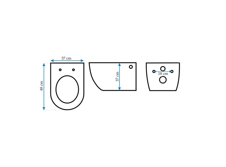 Závesné WC MAXMAX Rea Carlo mini RIMLESS + sedátko basic - biele