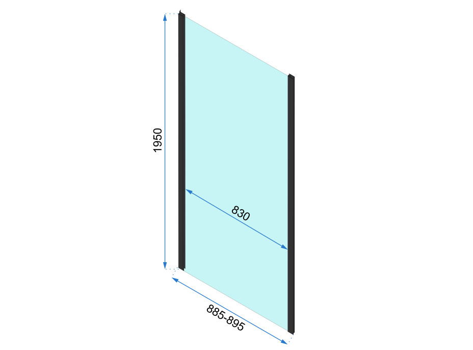 Nástenný sprchovací kút MAXMAX Rea RAPID fold 90x90x90 cm - čierny