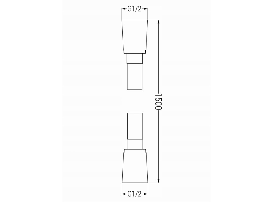 Sprchová hadica MEXEN - hladká - 150 cm - grafitová, 79450-66