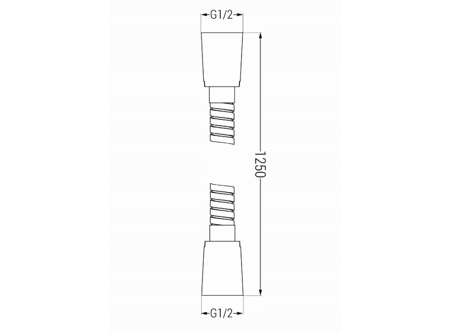 Sprchová hadica MEXEN - opletená - 125 cm - chrómová, 79435-00