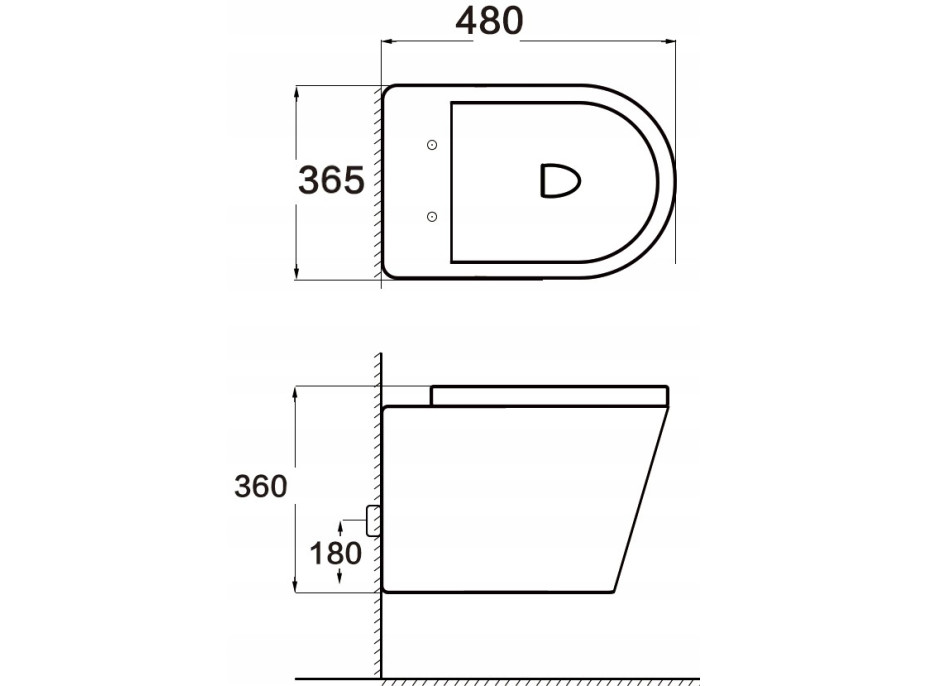 Závesné WC MEXEN RICO RIMLESS + Duroplast sedátko slim - svetlo šedé matné, 30724061