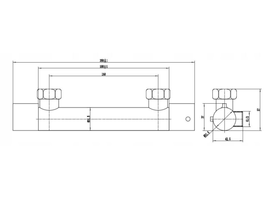 Zostava: Termostatická batéria SLIM + sprchová hlavica PG7 20OX