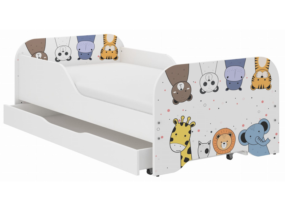 Detská posteľ KIM - MINI ZOO 140x70 cm + MATRAC