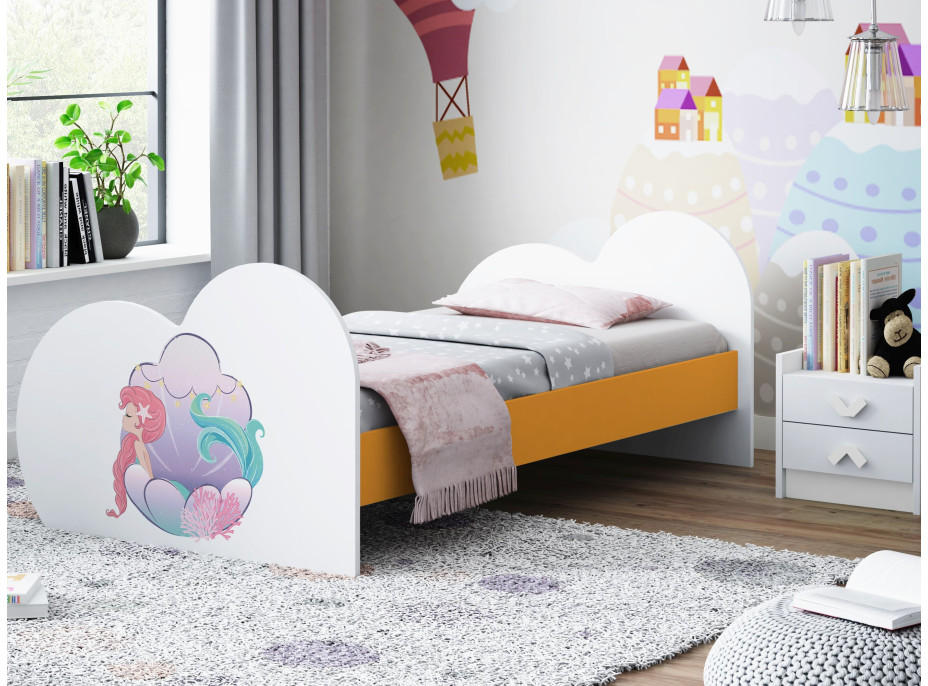 Detská posteľ MORSKÁ VÍLA 160x80 cm (11 farieb) + matrace ZADARMO