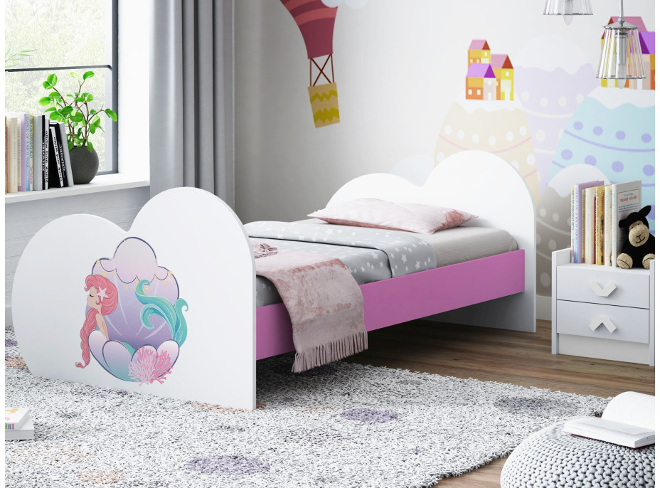 Detská posteľ MORSKÁ VÍLA 160x80 cm (11 farieb) + matrace ZADARMO