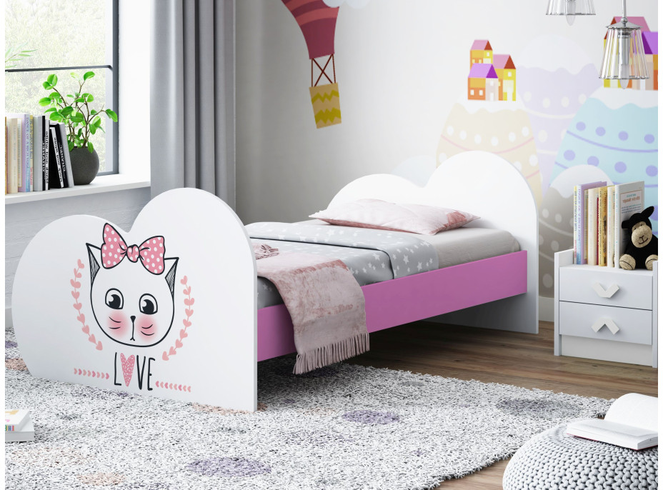 Detská posteľ MAČIATKO 190x90 cm (11 farieb) + matrace ZADARMO
