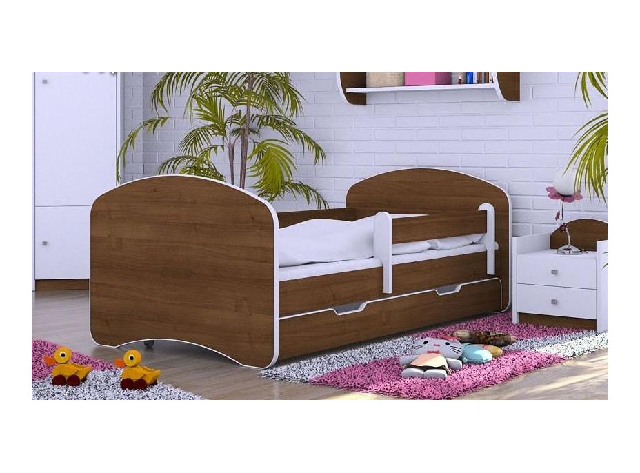 Detská posteľ so zásuvkou 160x80 cm - ORECH